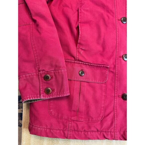 Vintage LL Bean Barn Jacket RED Medium - Picture 4 of 11